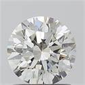 Natural Diamond 1.01 Carats, Round with Excellent Cut, I Color, SI1 Clarity and Certified by GIA
