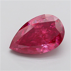 Picture of Lab Grown Diamond 4.10 Carats, Pear with  Cut, Fancy Vivid Pink Color, VS1 Clarity and Certified by IGI