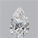 Natural Diamond 0.50 Carats, Pear with  Cut, F Color, VS2 Clarity and Certified by GIA