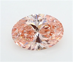 Picture of Lab Grown Diamond 1.64 Carats, Oval with  Cut, Fancy Vivid Pink Color, VS2 Clarity and Certified by IGI