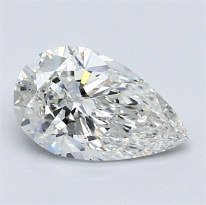Foto Diamante Natural 1.23 quilates, De pera , Color H, claridad SI1 y certificado GIA de