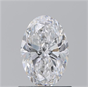 Natural Diamond 0.96 Carats, Oval with  Cut, D Color, VS2 Clarity and Certified by GIA