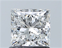 Natural Diamond 1.02 Carats, Princess with  Cut, F Color, SI2 Clarity and Certified by GIA