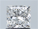 Natural Diamond 1.02 Carats, Princess with  Cut, F Color, SI2 Clarity and Certified by GIA