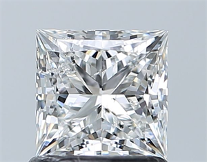 Picture of Natural Diamond 1.02 Carats, Princess with  Cut, F Color, SI2 Clarity and Certified by GIA