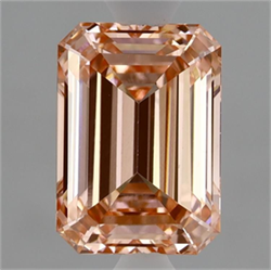 Picture of Lab Grown Diamond 2.11 Carats, Emerald with  Cut, Fancy Vivid Pink Color, VS1 Clarity and Certified by IGI