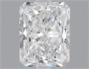 Natural Diamond 0.70 Carats, Radiant with  Cut, D Color, VVS1 Clarity and Certified by GIA