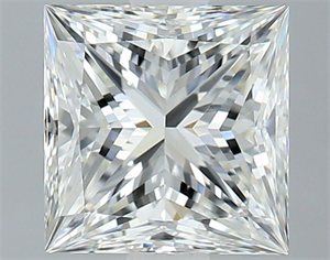 Picture of Natural Diamond 1.32 Carats, Princess with  Cut, I Color, VVS2 Clarity and Certified by GIA