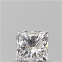 Diamante Natural 0.51 quilates, Princesa , Color E, claridad VVS1 y certificado GIA