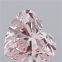 Picture of Lab Grown Diamond 5.01 Carats, Heart with  Cut, Fancy Intense Pink Color, VS1 Clarity and Certified by IGI