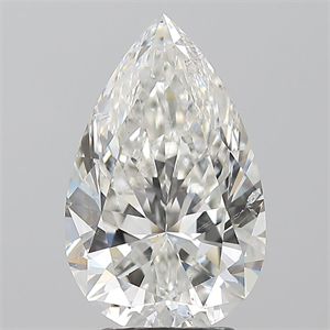 Picture of Natural Diamond 3.50 Carats, Pear with  Cut, G Color, SI2 Clarity and Certified by GIA