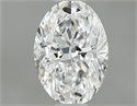 Natural Diamond 0.50 Carats, Oval with  Cut, D Color, IF Clarity and Certified by GIA
