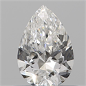 Natural Diamond 0.10 Carats, Pear with  Cut, E Color, IF Clarity and Certified by IGI