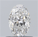 Natural Diamond 0.60 Carats, Oval with  Cut, E Color, SI2 Clarity and Certified by GIA