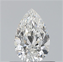 Natural Diamond 0.50 Carats, Pear with  Cut, F Color, VVS2 Clarity and Certified by GIA