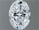 Natural Diamond 0.80 Carats, Oval with  Cut, D Color, VS2 Clarity and Certified by GIA