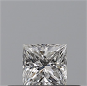 Natural Diamond 0.23 Carats, Princess with  Cut, F Color, VVS1 Clarity and Certified by GIA
