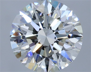 Picture of Natural Diamond 0.76 Carats, Round with Excellent Cut, G Color, IF Clarity and Certified by GIA