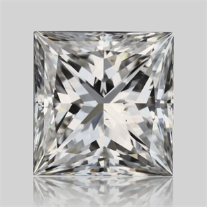 Picture of Natural Diamond 0.72 Carats, Princess with  Cut, F Color, SI2 Clarity and Certified by GIA