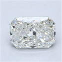 Natural Diamond 1.09 Carats, Radiant with  Cut, I Color, VVS2 Clarity and Certified by GIA