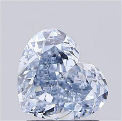 Picture of Lab Grown Diamond 1.54 Carats, Heart with  Cut, Fancy Light Blue Color, VVS2 Clarity and Certified by IGI