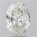 Natural Diamond 2.50 Carats, Oval with  Cut, H Color, VS2 Clarity and Certified by GIA