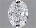 Natural Diamond 0.90 Carats, Oval with  Cut, D Color, SI2 Clarity and Certified by GIA