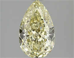 Picture of Lab Grown Diamond 2.10 Carats, Pear with  Cut, Fancy Intense Yellow Color, VS1 Clarity and Certified by IGI