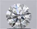 Natural Diamond 0.90 Carats, Round with Excellent Cut, F Color, SI1 Clarity and Certified by GIA
