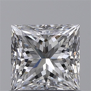 Foto Diamante Natural 0.63 quilates, Princesa , Color D, claridad IF y certificado GIA de