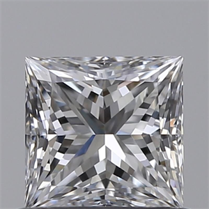 Picture of Natural Diamond 0.63 Carats, Princess with  Cut, D Color, IF Clarity and Certified by GIA