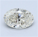 Natural Diamond 1.20 Carats, Oval with  Cut, K Color, I1 Clarity and Certified by GIA