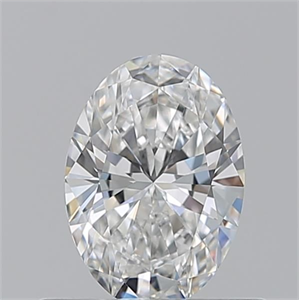 Picture of Natural Diamond 0.53 Carats, Oval with  Cut, F Color, VVS2 Clarity and Certified by GIA