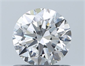 Natural Diamond 0.70 Carats, Round with Excellent Cut, F Color, VVS2 Clarity and Certified by GIA
