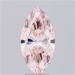Picture of Lab Grown Diamond 3.03 Carats, Marquise with  Cut, Fancy Vivid Pink Color, VS1 Clarity and Certified by IGI