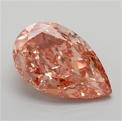 Picture of Lab Grown Diamond 4.33 Carats, Pear with  Cut, Fancy Brown Color, VS1 Clarity and Certified by IGI