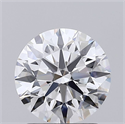 Lab Grown Diamond 1.52 Carats, Round with Ideal Cut, D Color, VS1 Clarity and Certified by IGI