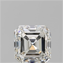 Natural Diamond 0.90 Carats, Asscher with  Cut, J Color, VVS1 Clarity and Certified by GIA