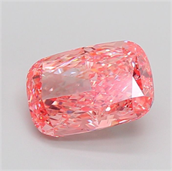 Picture of Lab Grown Diamond 5.13 Carats, CUSHION MODIFIED with  Cut, Fancy Vivid Pink Color, VS2 Clarity and Certified by IGI