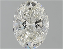 Natural Diamond 1.01 Carats, Oval with  Cut, K Color, I1 Clarity and Certified by GIA