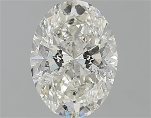 Picture of Natural Diamond 1.01 Carats, Oval with  Cut, K Color, I1 Clarity and Certified by GIA