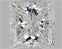 Natural Diamond 0.52 Carats, Princess with  Cut, D Color, VVS1 Clarity and Certified by GIA