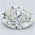 Diamante Natural 3.50 quilates, Ovalado , Color H, claridad VS1 y certificado GIA