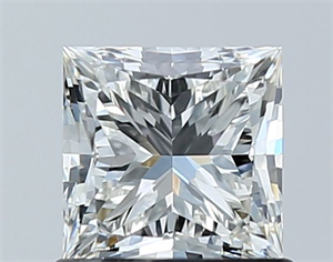 Picture of Natural Diamond 1.01 Carats, Princess with  Cut, H Color, VS2 Clarity and Certified by GIA