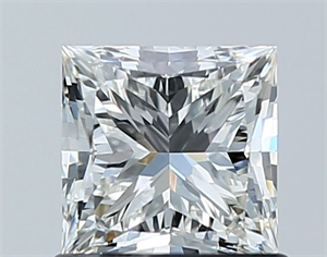 Picture of Natural Diamond 1.01 Carats, Princess with  Cut, H Color, VS2 Clarity and Certified by GIA