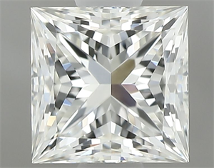 Picture of Natural Diamond 0.72 Carats, Princess with  Cut, J Color, VS1 Clarity and Certified by GIA