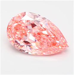 Picture of Lab Grown Diamond 15.11 Carats, Pear with  Cut, Fancy Vivid Pink Color, VS1 Clarity and Certified by IGI