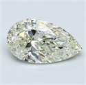Natural Diamond 2.01 Carats, Pear with  Cut, L Color, SI1 Clarity and Certified by GIA