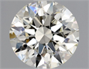 Natural Diamond 1.01 Carats, Round with Excellent Cut, K Color, VVS2 Clarity and Certified by GIA
