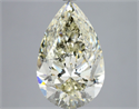 Natural Diamond 5.02 Carats, Pear with  Cut, K Color, SI2 Clarity and Certified by HRD